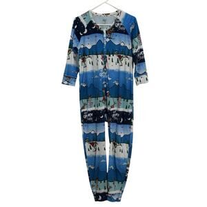 The Grinch X Justice Girls Size L(12-14) Snow Scene 1 Piece Snap Front Pajamas